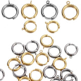 10pcs Stainless Steel Huggie Earring Hooks With Loop Round Ear Post