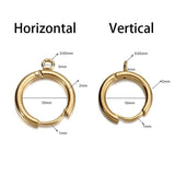 10Pcs Stainless Steel Huggie Earring Hooks Round Post with Jump Ring