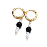 10Pcs Stainless Steel Huggie Earring Hooks Round Post with Jump Ring