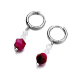10Pcs Stainless Steel Huggie Earring Hooks Round Post with Jump Ring