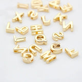 1.4MM 14K Plated Brass A-Z Alphabet Letter Charms Pendants DIY Jewelry Making