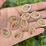 10PCS Saint Jude Our Lady Of Guadalupe Charms for DIY Jewelry Making