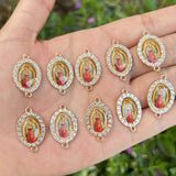 10PCS Saint Jude Our Lady Of Guadalupe Charms for DIY Jewelry Making