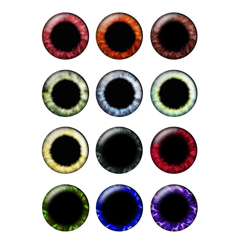 24pcs Blythe Doll Pupil Eyes 14mm Thin Glass Eye DIY Supplies H212