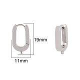 5pcs Stainless Steel Hoop Earrings Geometric Fitting Base DIY Jewelry Making