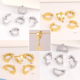 5pcs Stainless Steel Hoop Earrings Geometric Fitting Base DIY Jewelry Making