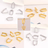 5pcs Stainless Steel Hoop Earrings Geometric Fitting Base DIY Jewelry Making