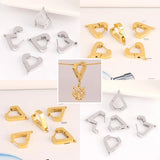 5pcs Stainless Steel Hoop Earrings Geometric Fitting Base DIY Jewelry Making