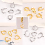 5pcs Stainless Steel Hoop Earrings Geometric Fitting Base DIY Jewelry Making