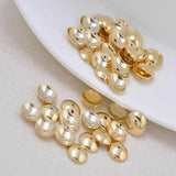 10PCS 18K Plated Brass Bead Caps DIY Jewelry Accessories