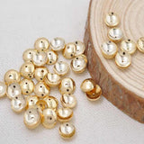 10PCS 18K Plated Brass Bead Caps DIY Jewelry Accessories