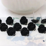 10pcs Flower Earrings Connectors Alloy Stud Earrings Base for Diy Jewelry Making