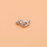 925 Silver Double Open Pearl Clasp DIY Jewelry Accessories