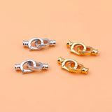 925 Silver Double Open Pearl Clasp DIY Jewelry Accessories