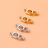 925 Silver Double Open Pearl Clasp DIY Jewelry Accessories