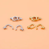 925 Silver Double Open Pearl Clasp DIY Jewelry Accessories