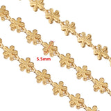 Stainless Steel Flower Chain 18K Gold-Plate DIY Jewelry Making Supplies
