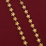 Stainless Steel Flower Chain 18K Gold-Plate DIY Jewelry Making Supplies