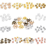 Silver Alloy Crown Charms End Bead Caps for Jewelry Making DIY