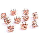 Silver Alloy Crown Charms End Bead Caps for Jewelry Making DIY