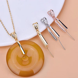 925 Sterling Silver Safety Buckle Pendant for Jewelry DIY