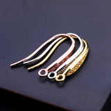 925 Sterling Silver Woman Charm Earrings Hook Inlaid Gem DIY Jewelry Making