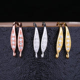 925 Sterling Silver Woman Charm Earrings Hook Inlaid Gem DIY Jewelry Making