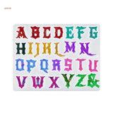 Christmas Gothic Letters Silicone Mold for Keychain Pendant Jewelry