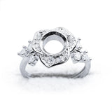 3x4 3x5 4x5 5x7 MM Silver Plated Women Crystal Ring Blank Base