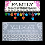Resin Heart Family Calendar Tag Molds