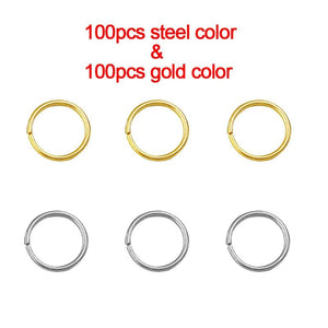 100-200pcs Stainless Steel Jump Rings for DIY Jewelry Making