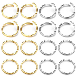 100-200pcs Stainless Steel Jump Rings for DIY Jewelry Making