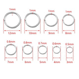 100-200pcs Stainless Steel Jump Rings for DIY Jewelry Making
