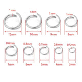 100-200pcs Stainless Steel Jump Rings for DIY Jewelry Making