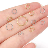 100-200pcs Stainless Steel Jump Rings for DIY Jewelry Making