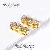 18K Plated Zircon Spacer Beads for 3-row Necklace, DIY Jewelry Making