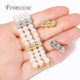 18K Plated Zircon Spacer Beads for 3-row Necklace, DIY Jewelry Making