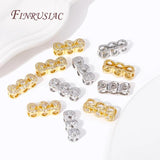 18K Plated Zircon Spacer Beads for 3-row Necklace, DIY Jewelry Making