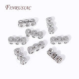 18K Plated Zircon Spacer Beads for 3-row Necklace, DIY Jewelry Making