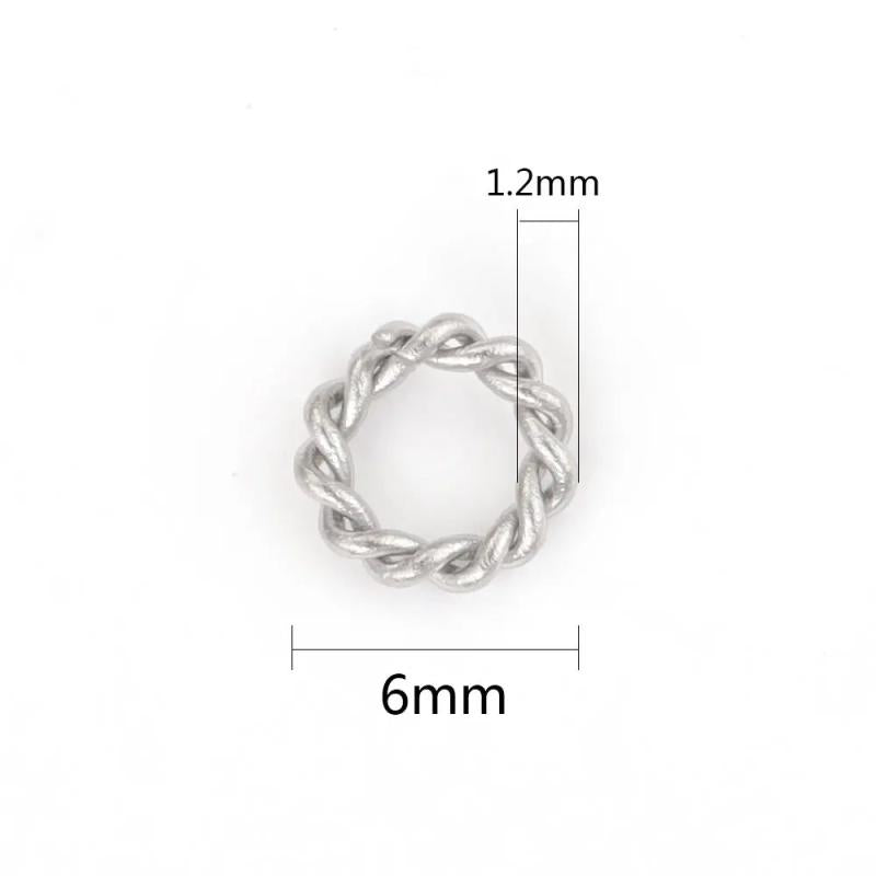 50pcs Stainless Steel Spiral Jump Rings for DIY Jewelry Making