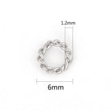50pcs Stainless Steel Spiral Jump Rings for DIY Jewelry Making