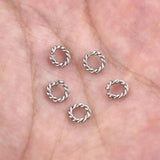 50pcs Stainless Steel Spiral Jump Rings for DIY Jewelry Making