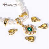 18K Plated Zircon-Set Pendant Bail for DIY Jewelry Making