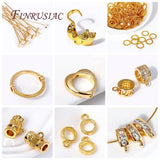 18K Plated Zircon-Set Pendant Bail for DIY Jewelry Making