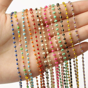Stainless Steel Wire Wrapped Rosary Chain Beads DIY Jewelry Making