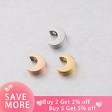 5Pcs/Lot Moon Star Cross Charms Stainless Steel Beads DIY Necklace Bracelets