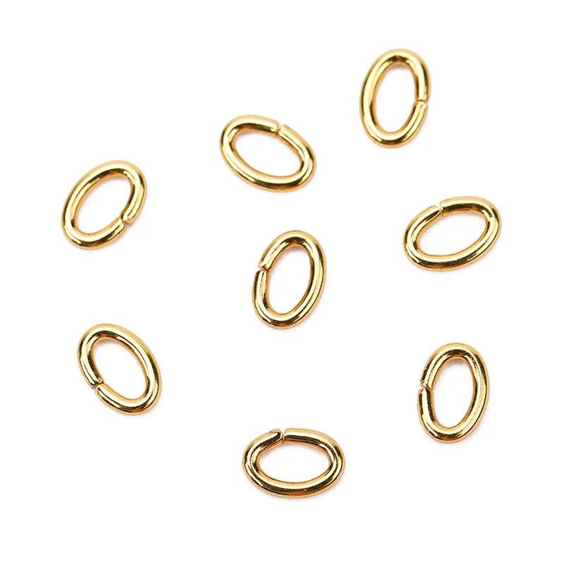 100pcs Stainless Steel Split Jump Rings for DIY Jewelry Making