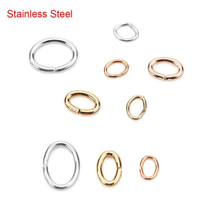 100pcs Stainless Steel Split Jump Rings for DIY Jewelry Making