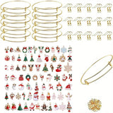 80pcs Christmas Charm Enamel Pendant DIY Jewelry Making Kit