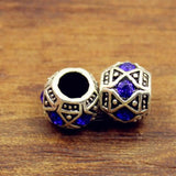 Vintage Silver Rhinestone Spacer Beads for DIY Jewelry - 5mm Hole